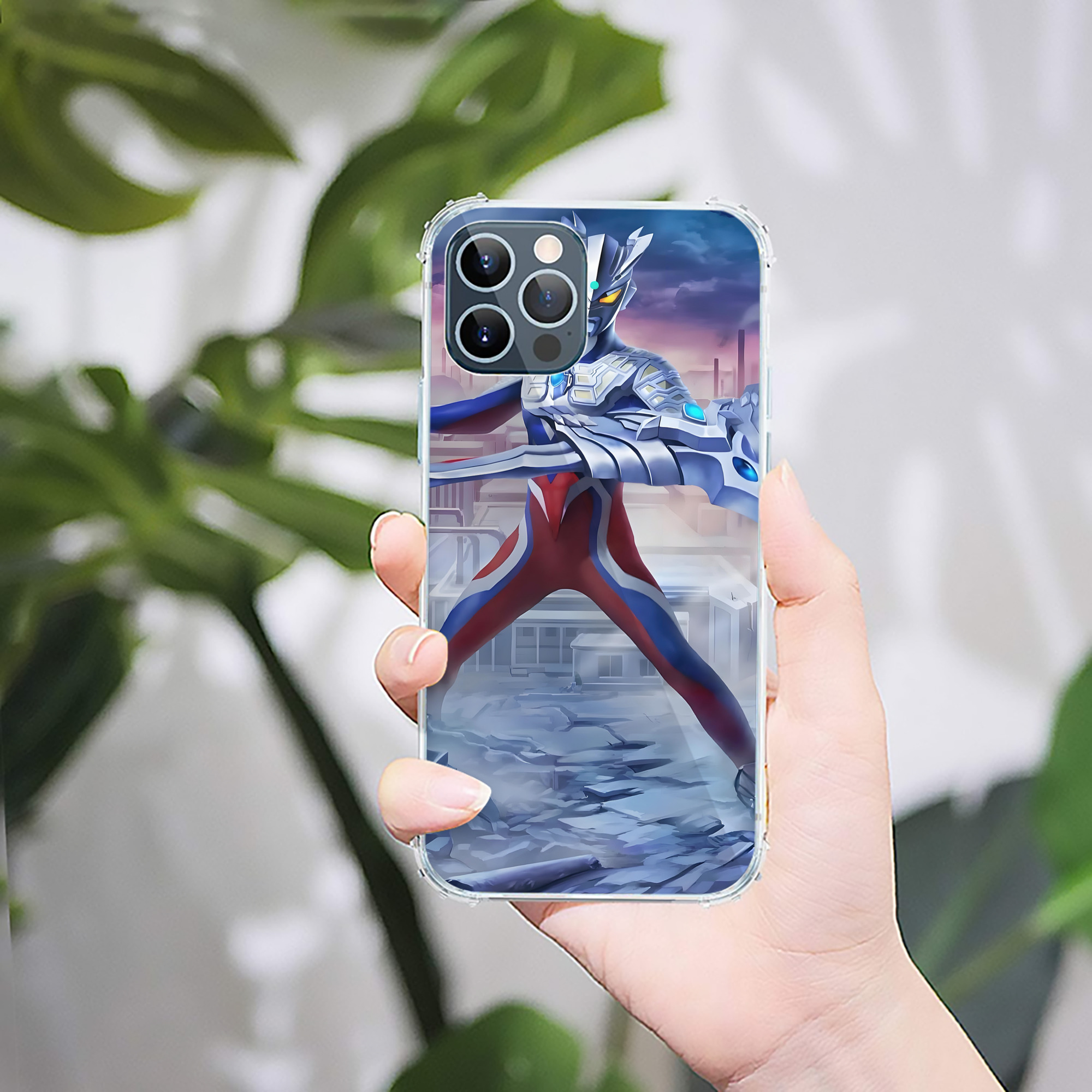 （画像用） ウルトラマン Ultraman 【iPhone 12シリーズ対応】透明スマホケース（クリアソフトケース）